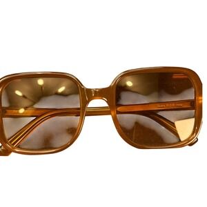 CHIMI Square Honey Sunglasses Brown Amber Tinted Lenses Bon Voyage